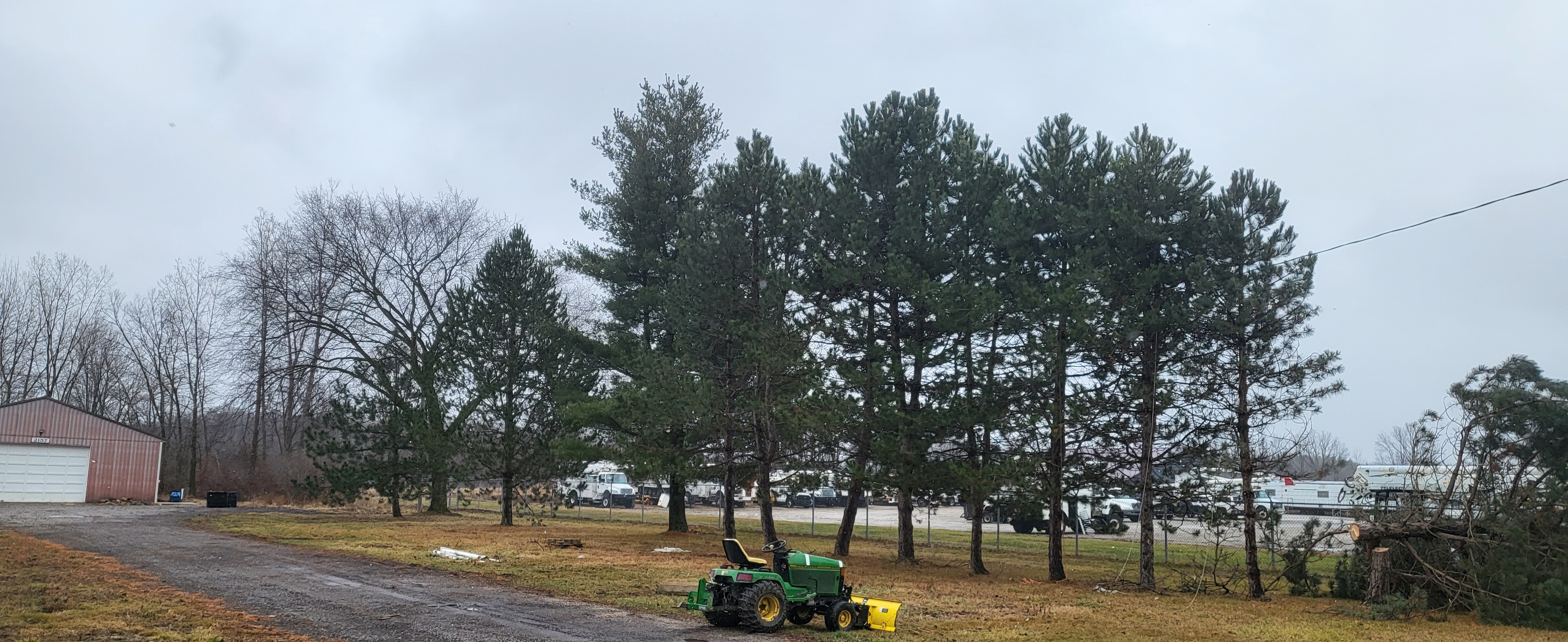 Open field cleared with brush hogging maintenance